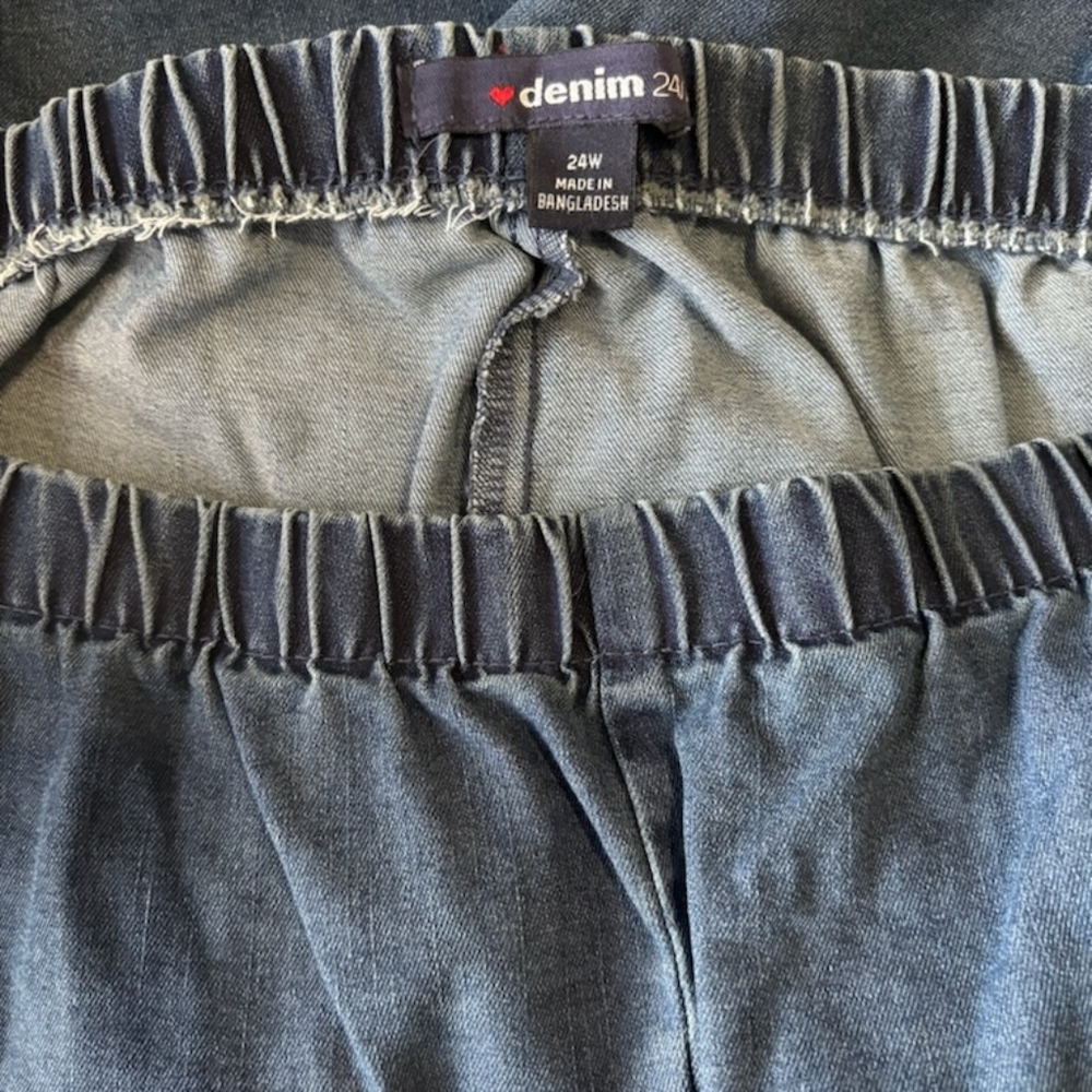 Roamans Denim 24/7 pull on size 24w jeans